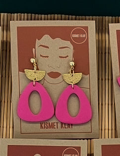 Carla Pink Triangle Earring