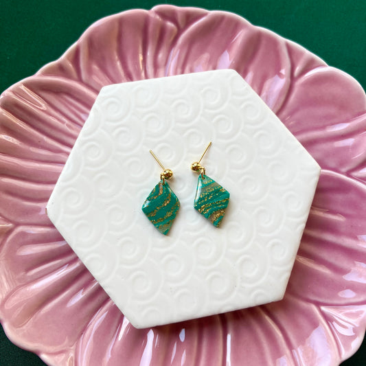 Iris Mini Teal Diamond Ball Stud Earring