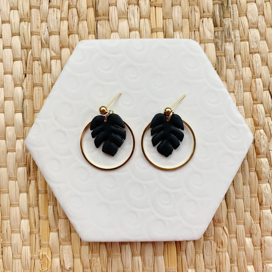 Jungle Dreams Black Leaf Hoop