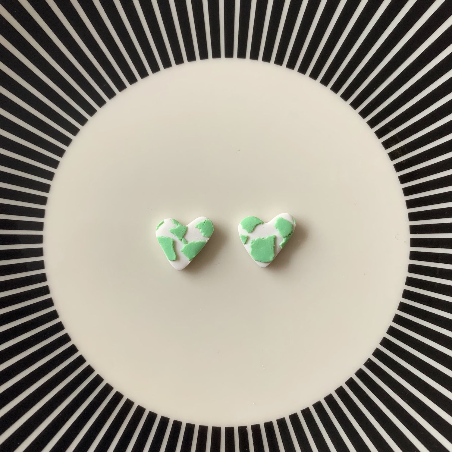 Dalmatian Heart Studs