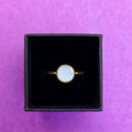 Blue Metallic Gold Plated Adjustable Ring