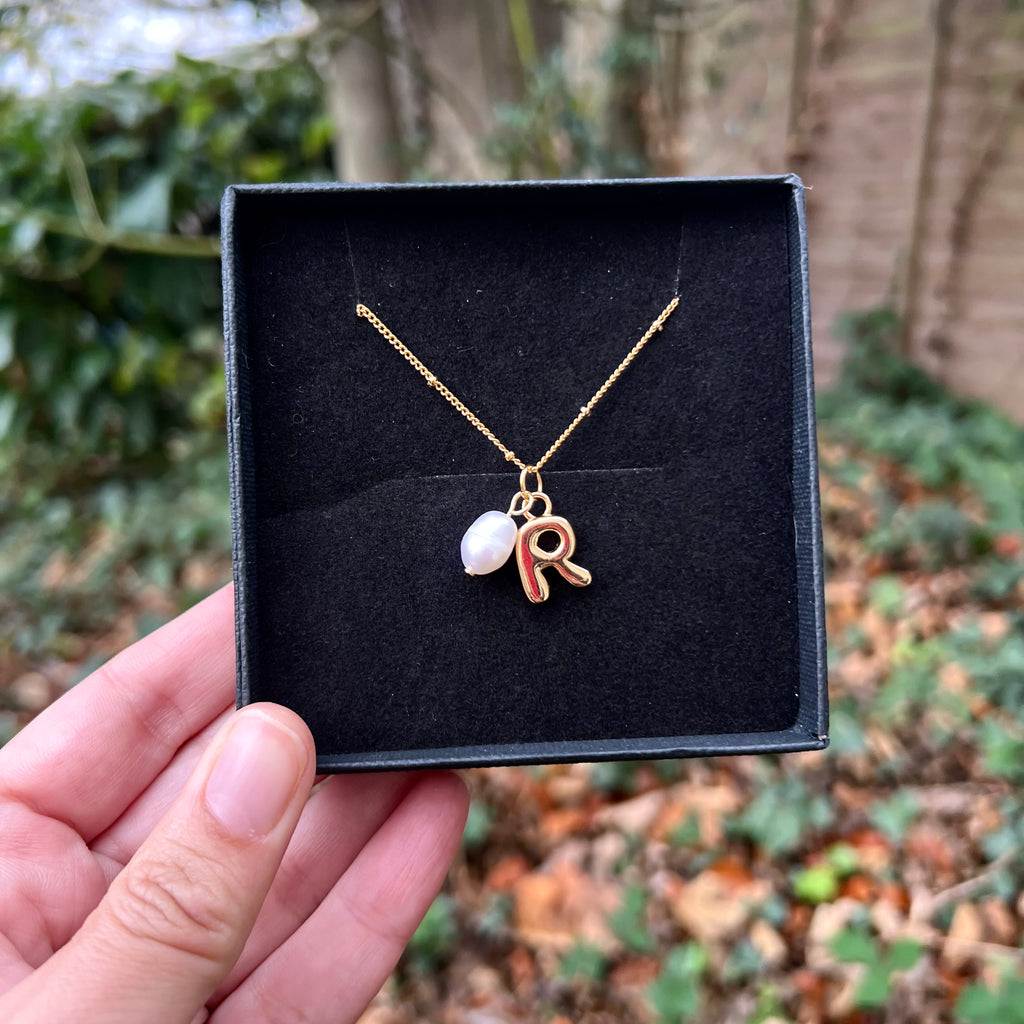 Pearl Initial Necklace