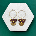 Lottie Brown Polka Dot Hoop Earring