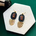 Rianna Leopard Print with Leaf Earring