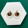 Jessie Black Mix Gold Hoop Ball Stud Earring