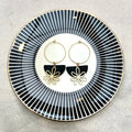 Flora Black Flower Charm Hoop Earring