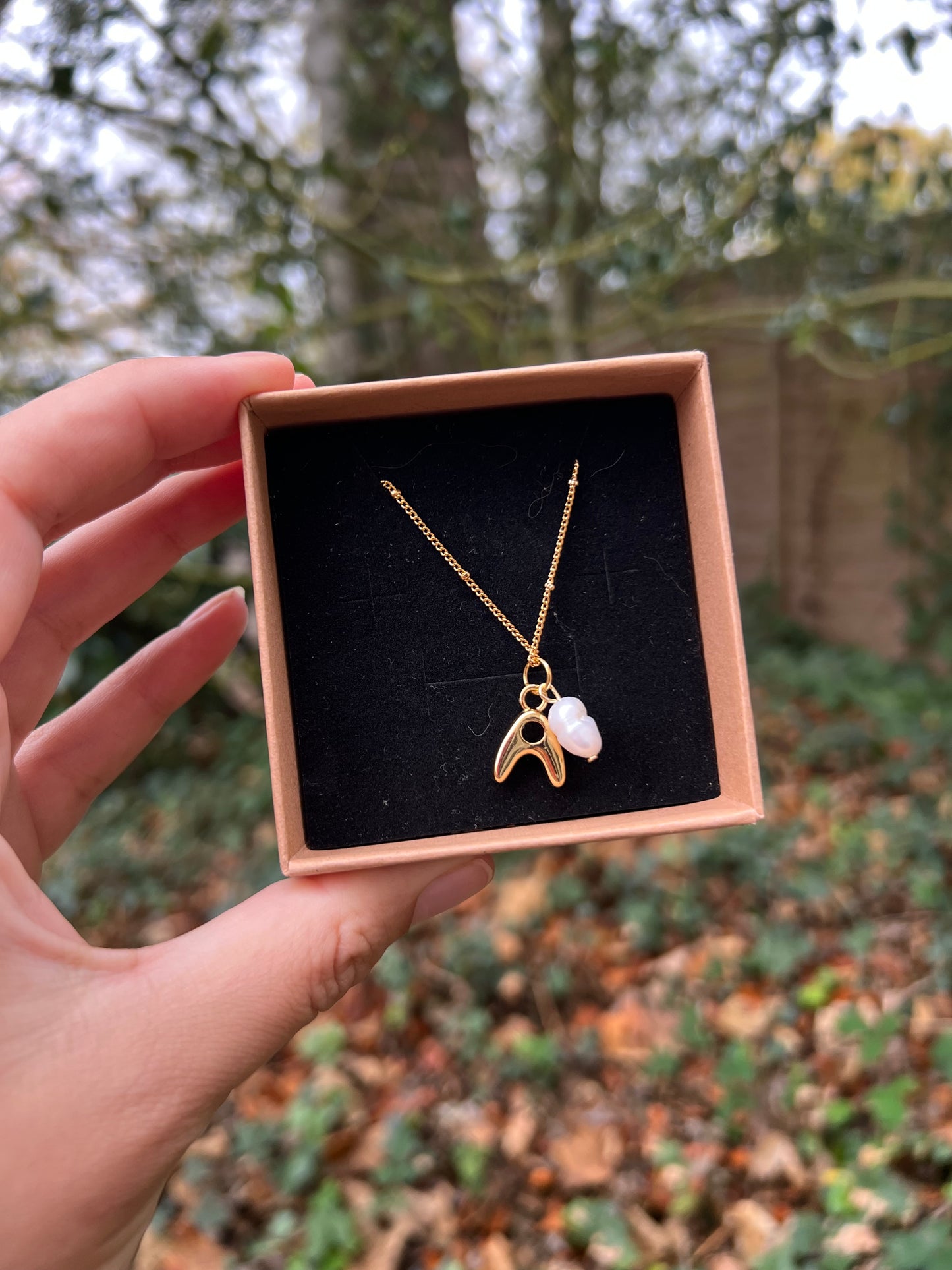 Pearl Initial Necklace