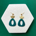 Carla Dark Teal Triangle Earring