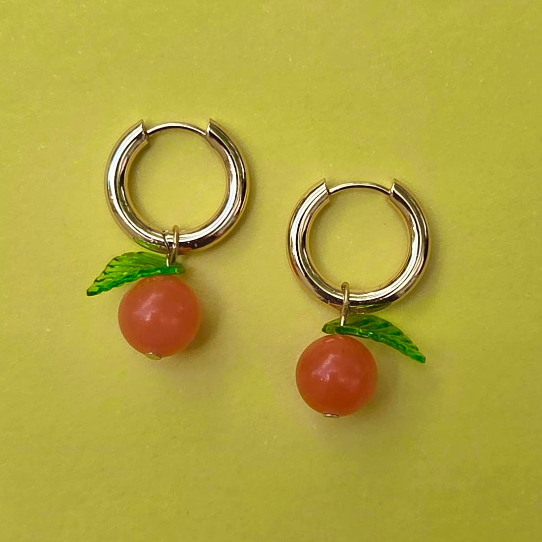 Tangerine Dream Gold Plated Huggie Hoops
