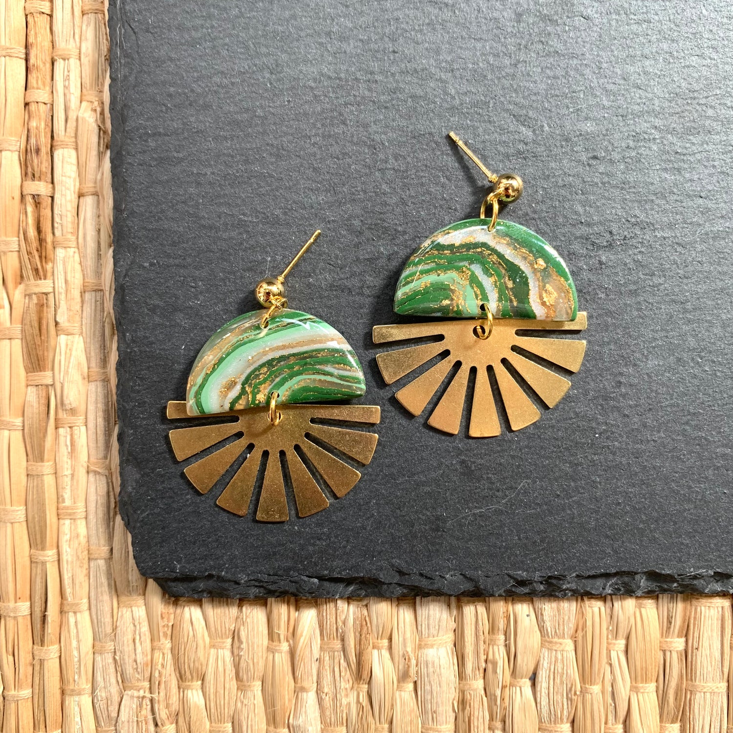 Green Earrings