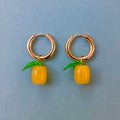 Lemon Zest Gold Plated Huggie Hoops