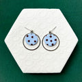 Jessie Blue Polka Dot Hoop Drop Earring