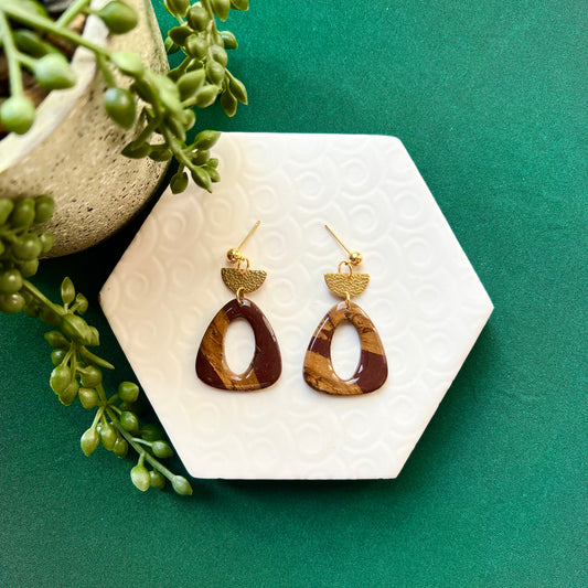 Carla Brown Metallic Triangle Earring