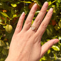 Heart White, Pearl and Gold Adjustable Ring