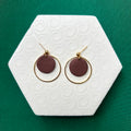 Jessie Brown With Gold Hoop Ball Stud Earring