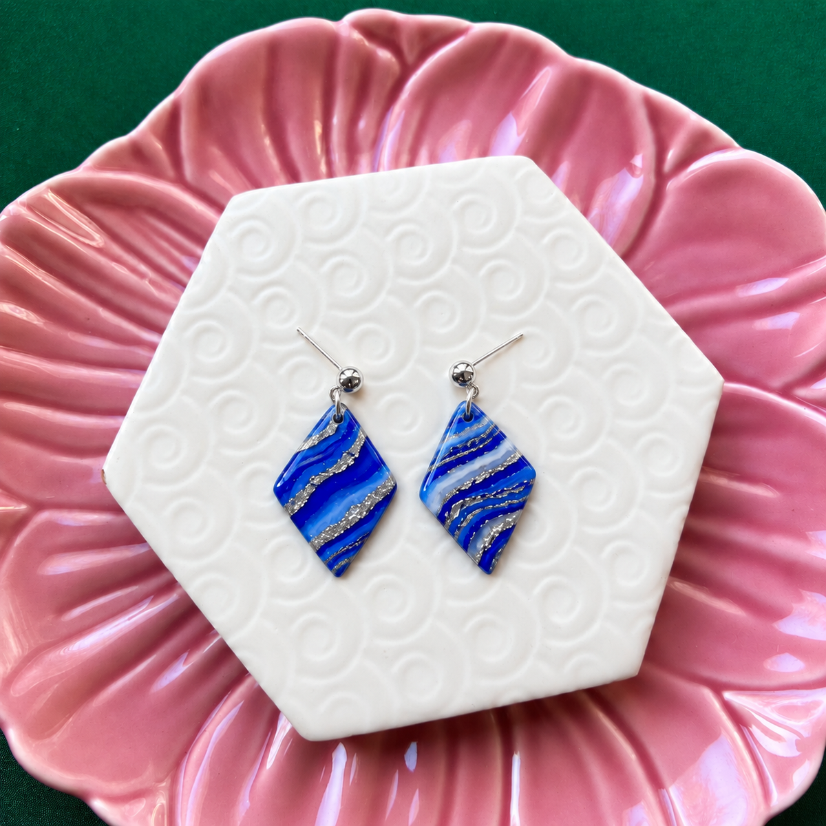 Iris Mini Blue Diamond Ball Stud Earring