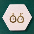 Mia Pearl Gold Drop Earring