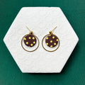 Jessie Brown Polka Dot Hoop Drop Earring