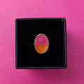 Pink Ombre Gold Plated Adjustable Ring