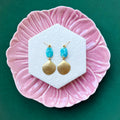 Isabella Blue Ocean Clay and Shell Earring