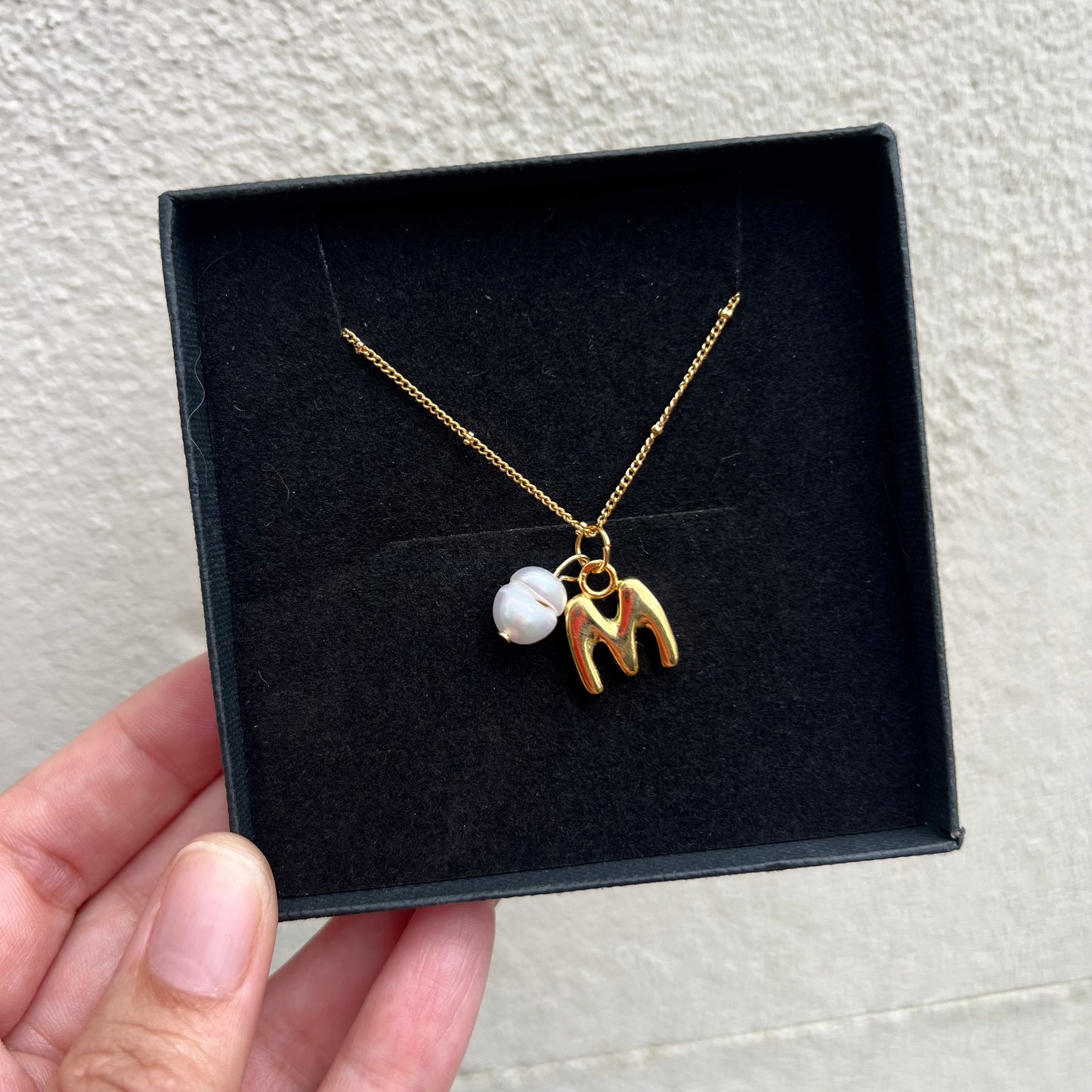 Pearl Initial Necklace