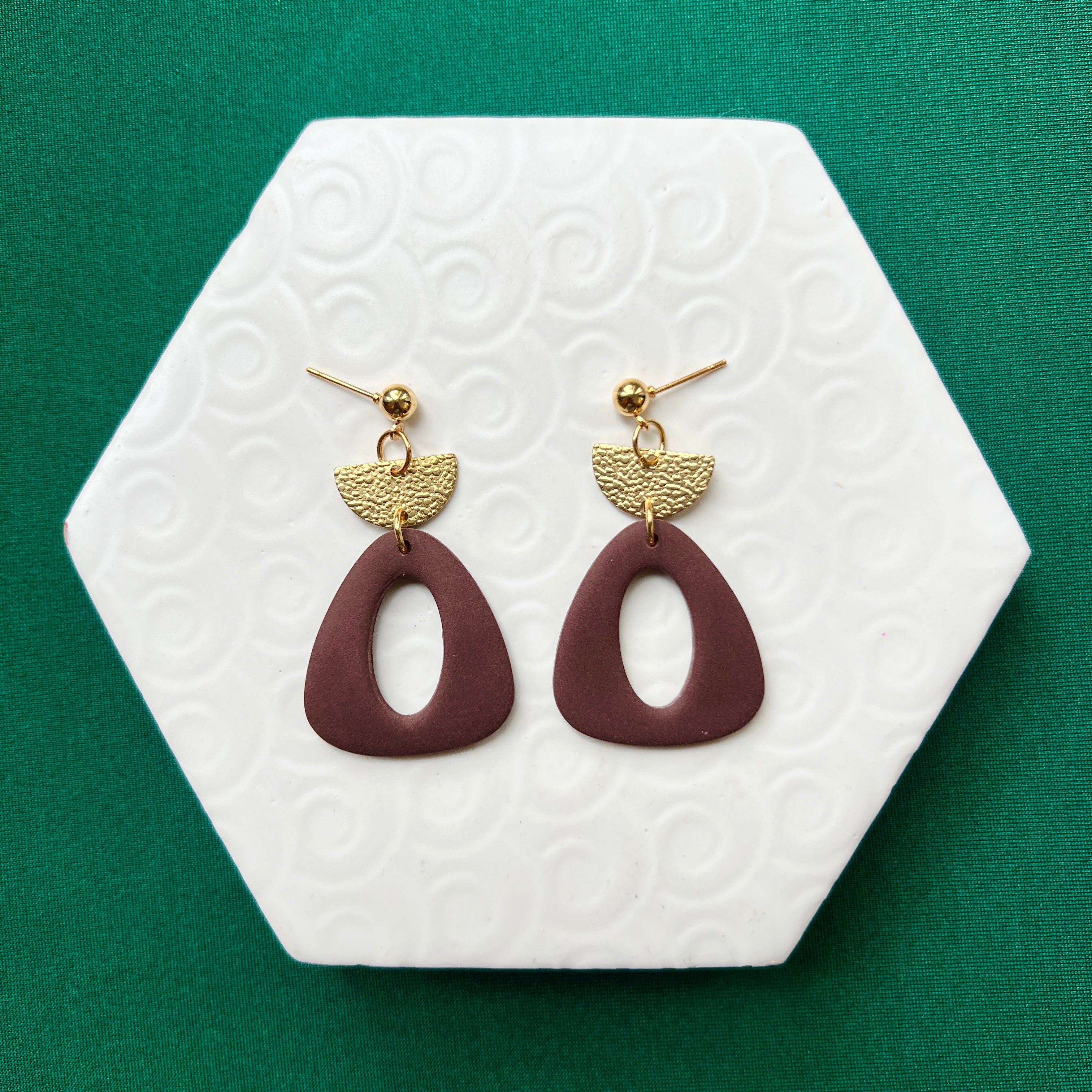 Carla Brown Triangle Earring