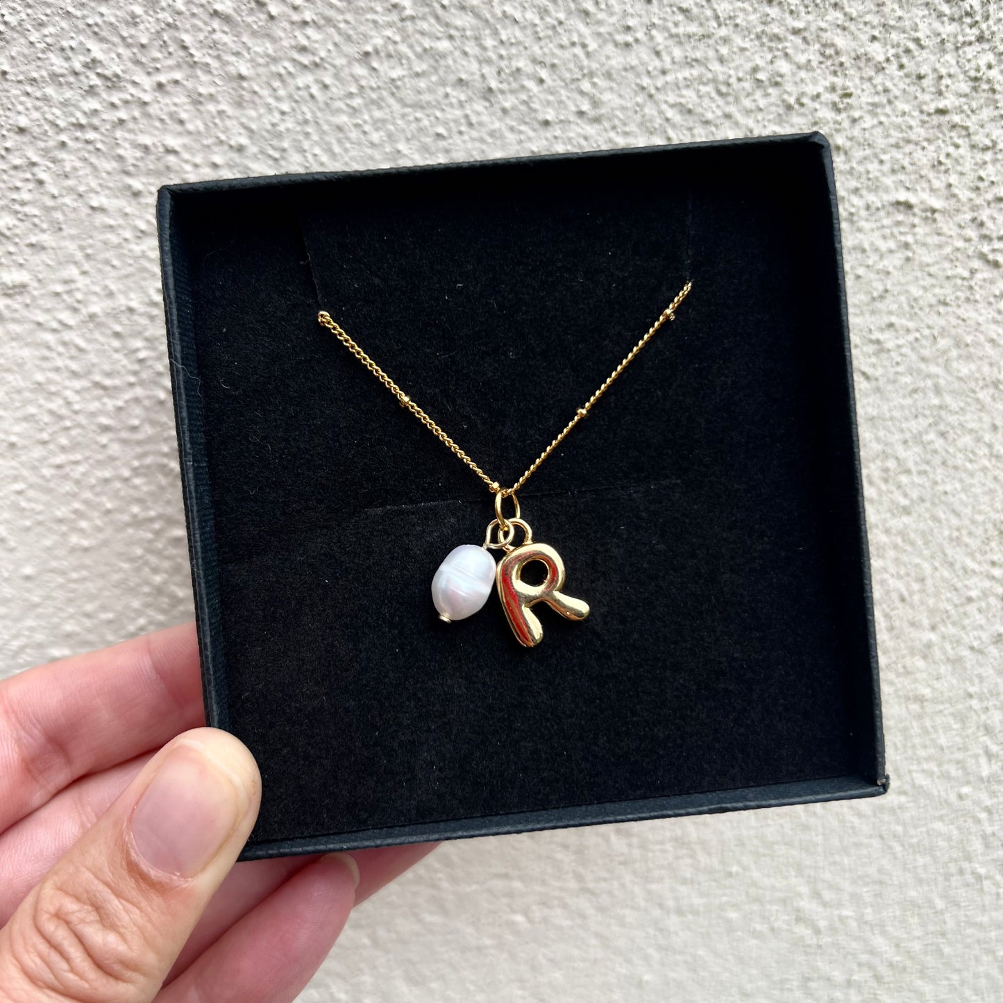 Pearl Initial Necklace