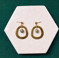 Mia Polka Dot Bead Gold Drop Earring