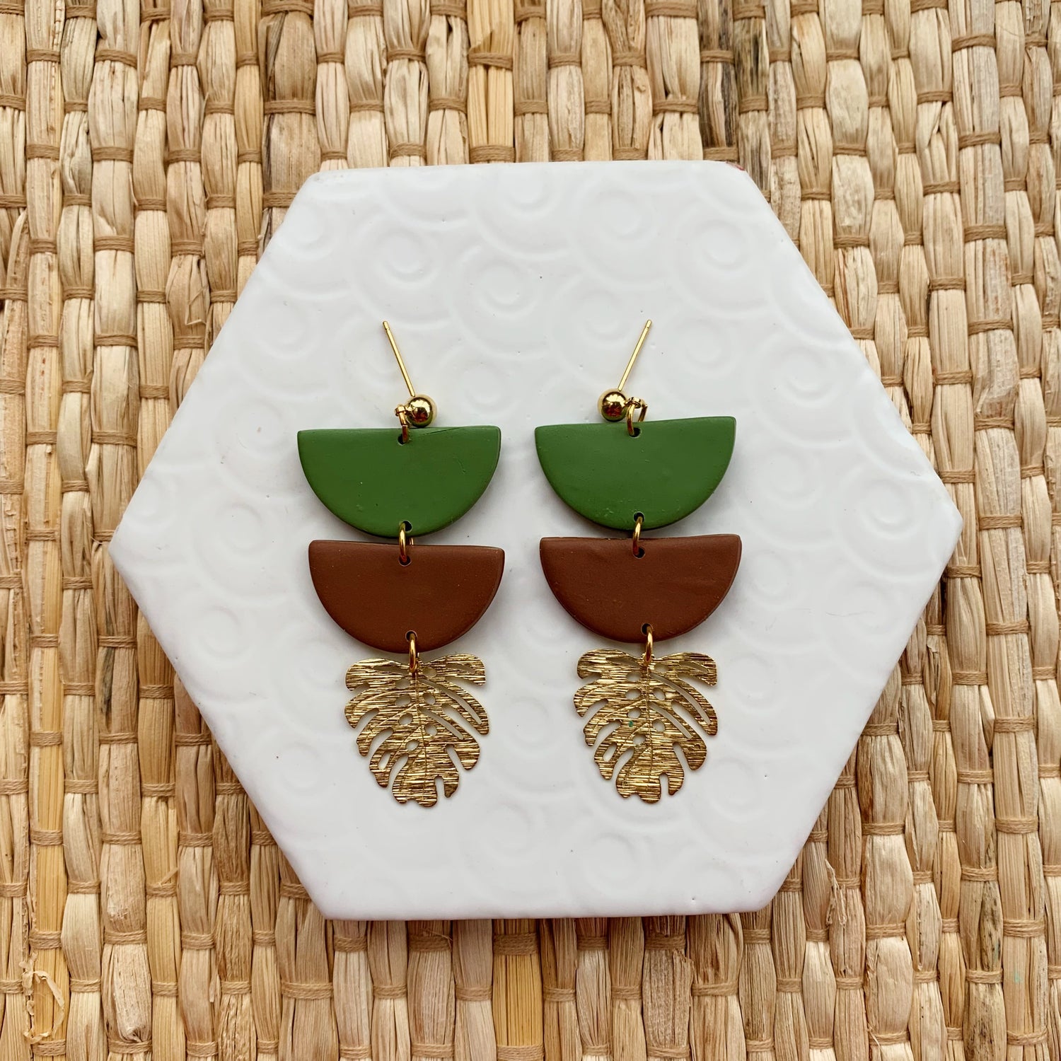 Leaf Charm Earrings