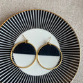 Coco Black Large Hoop Ball Stud Earring