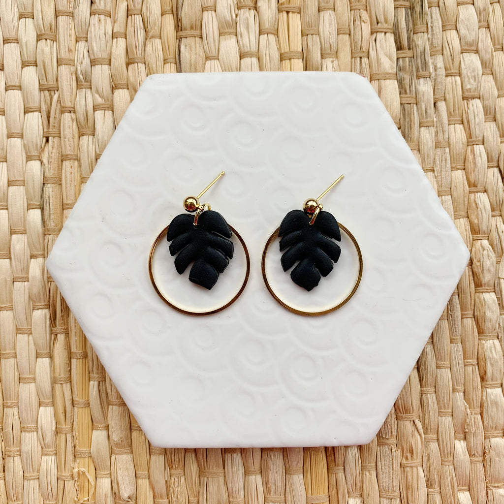 Jungle Dreams Black Leaf Hoop